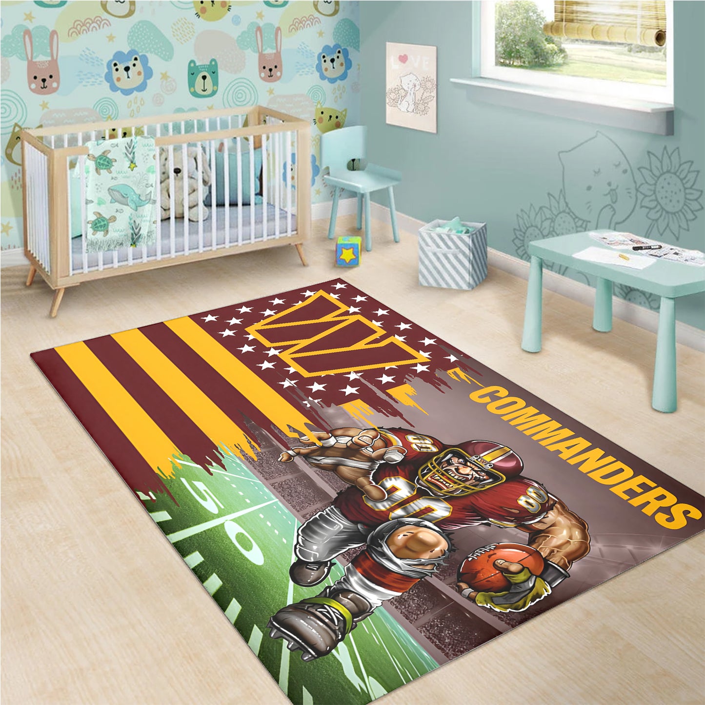 Washington Commanders Rectangle Rug BGRERUG203