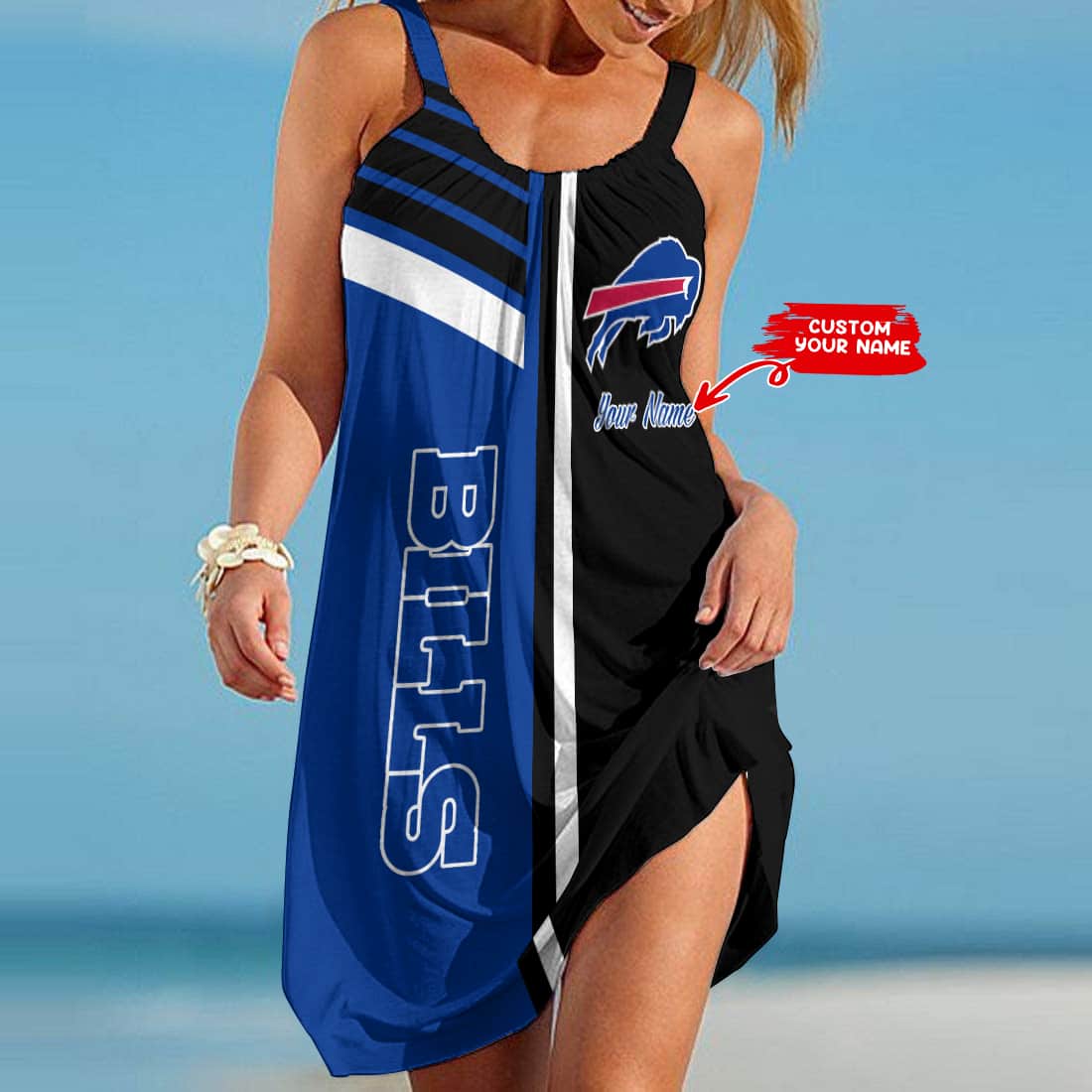 Buffalo Bills Personalized Beach Dress BG236