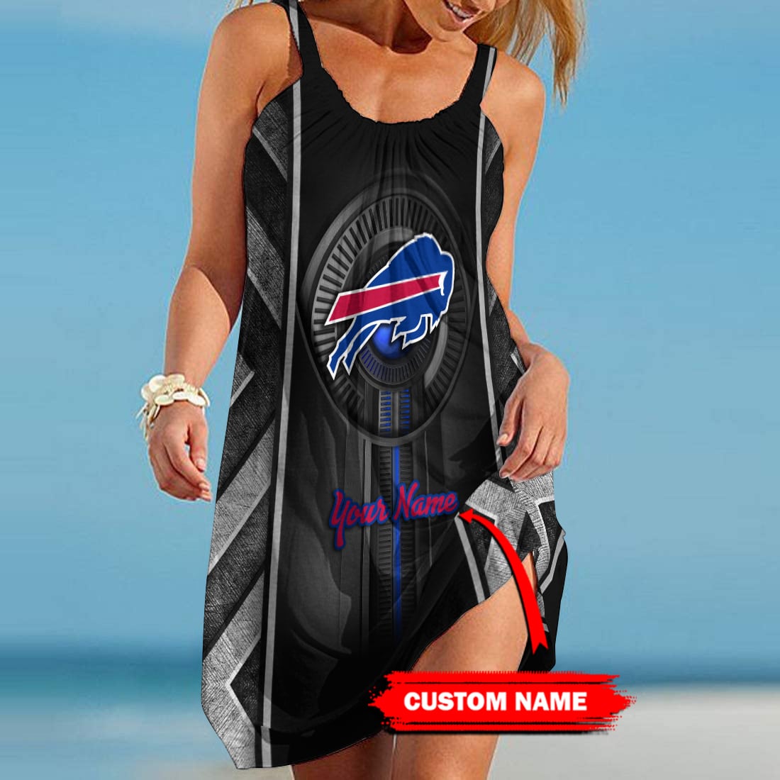 Buffalo Bills Personalized Beach Dress BG407