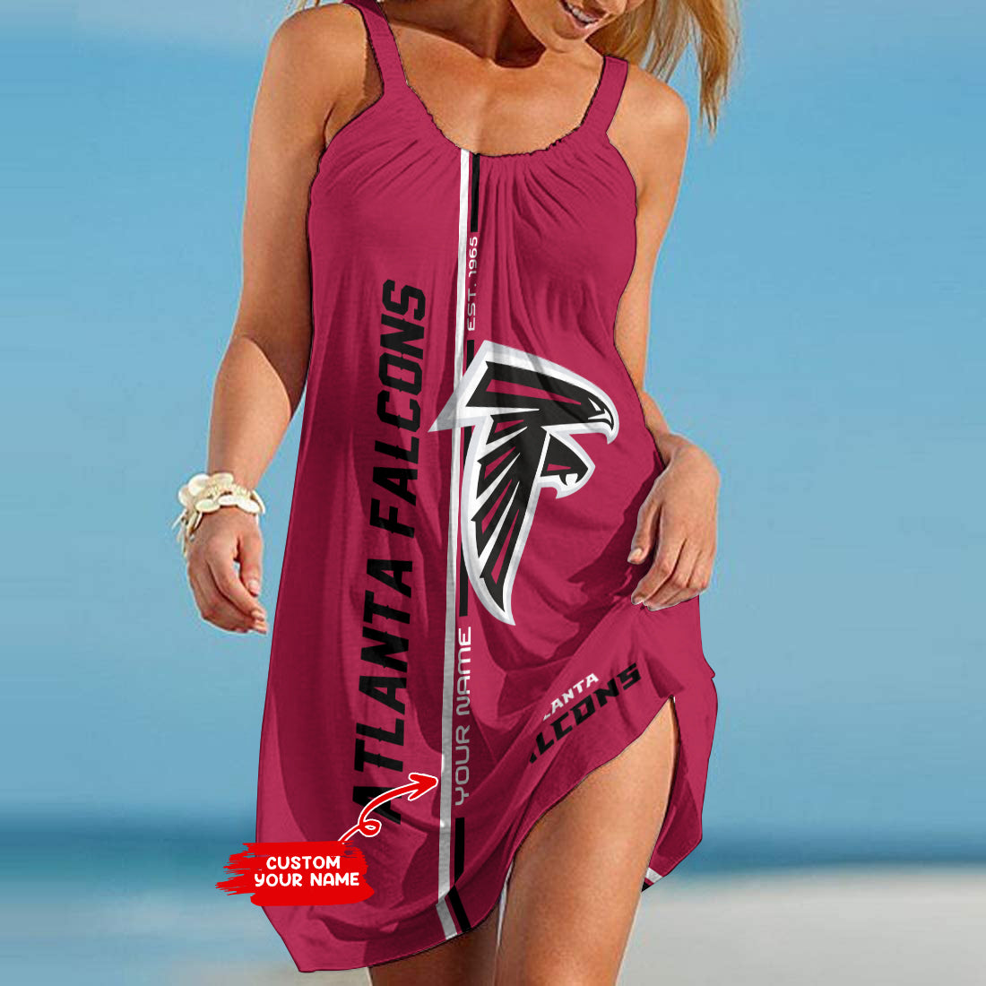 Atlanta Falcons Personalized Beach Dress BG438