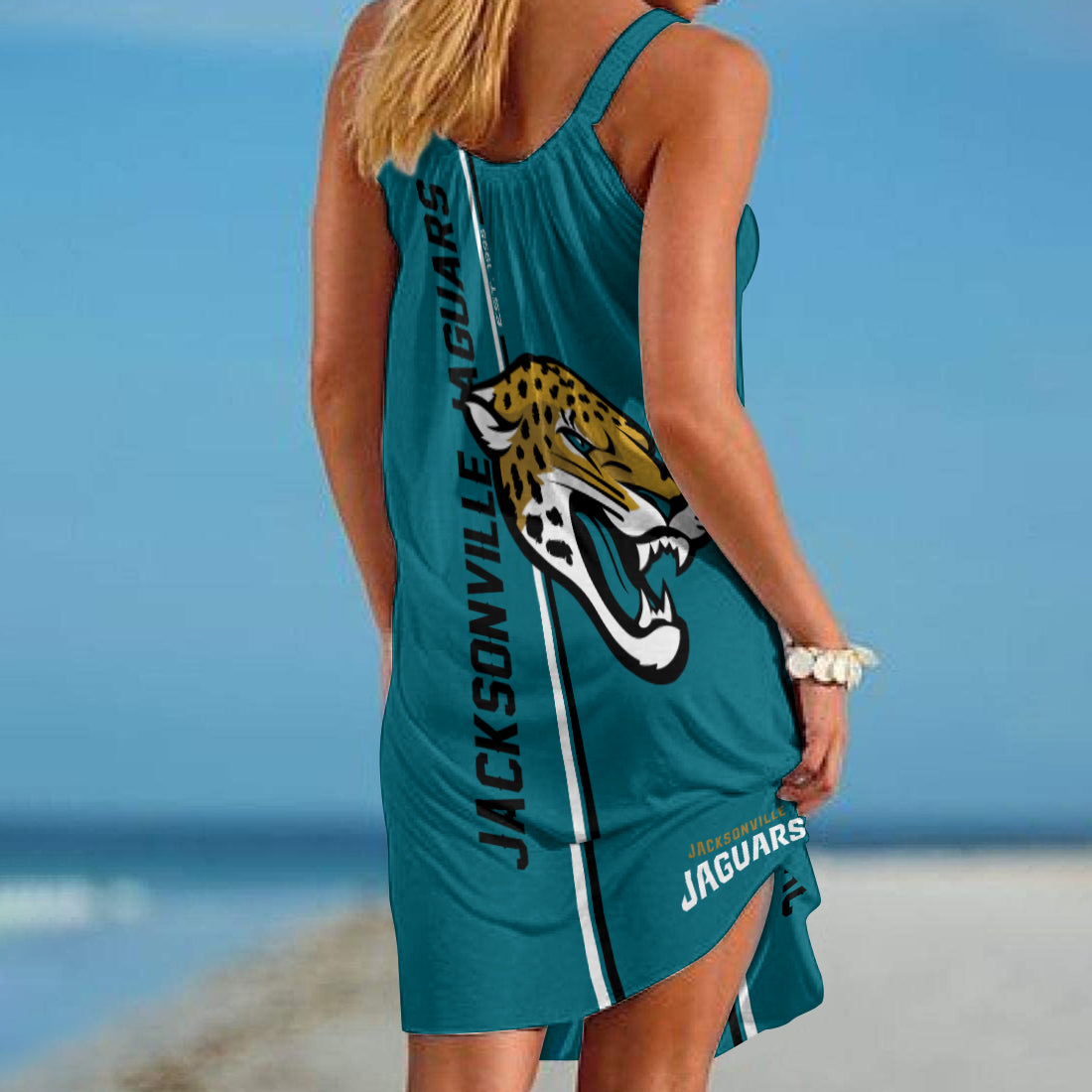 Jacksonville Jaguars Personalized Beach Dress BG439