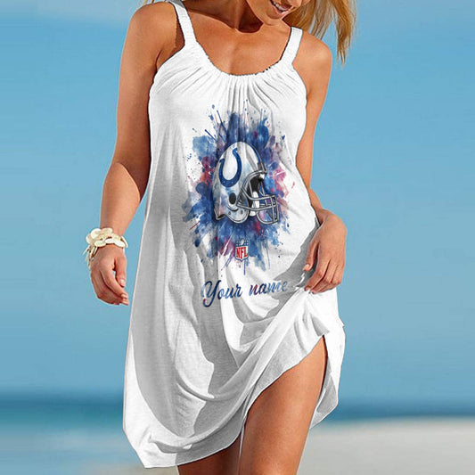Indianapolis Colts Personalized Beach Dress BGSLLBD592