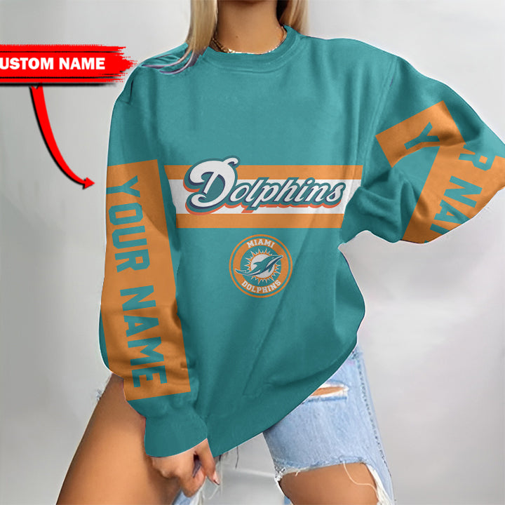 Miami Dolphins Personalized Round Neck Sweatshirt BG43