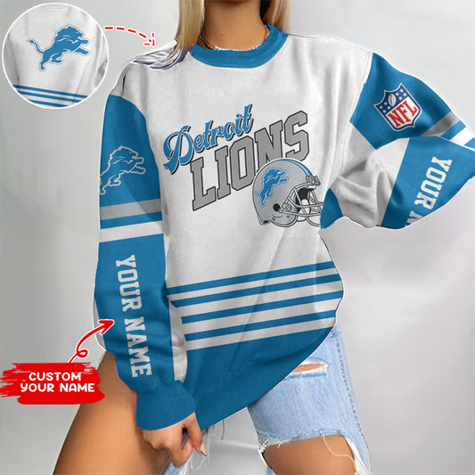 Detroit Lions Personalized Round Neck Sweatshirt BG51