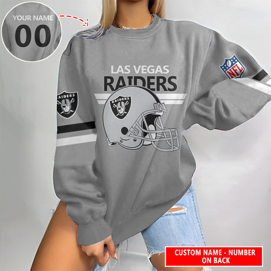Las Vegas Raiders Personalized Round Neck Sweatshirt BG59