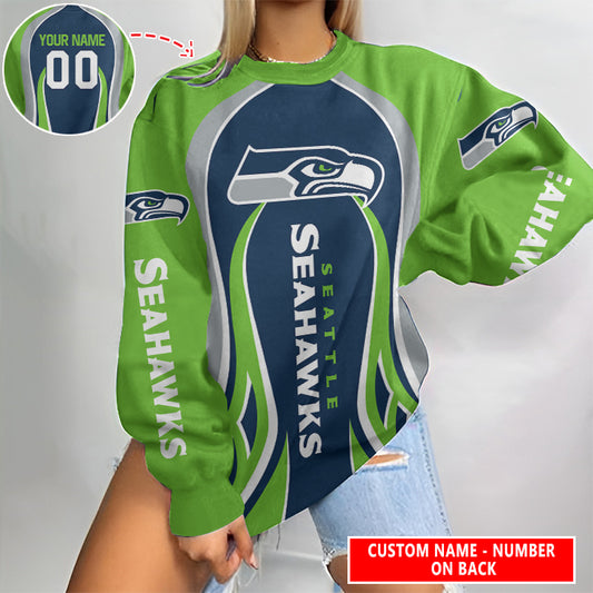 Seattle Seahawks Personalized Round Neck Sweatshirt BG67