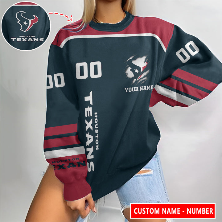 Houston Texans Personalized Round Neck Sweatshirt BGSW092