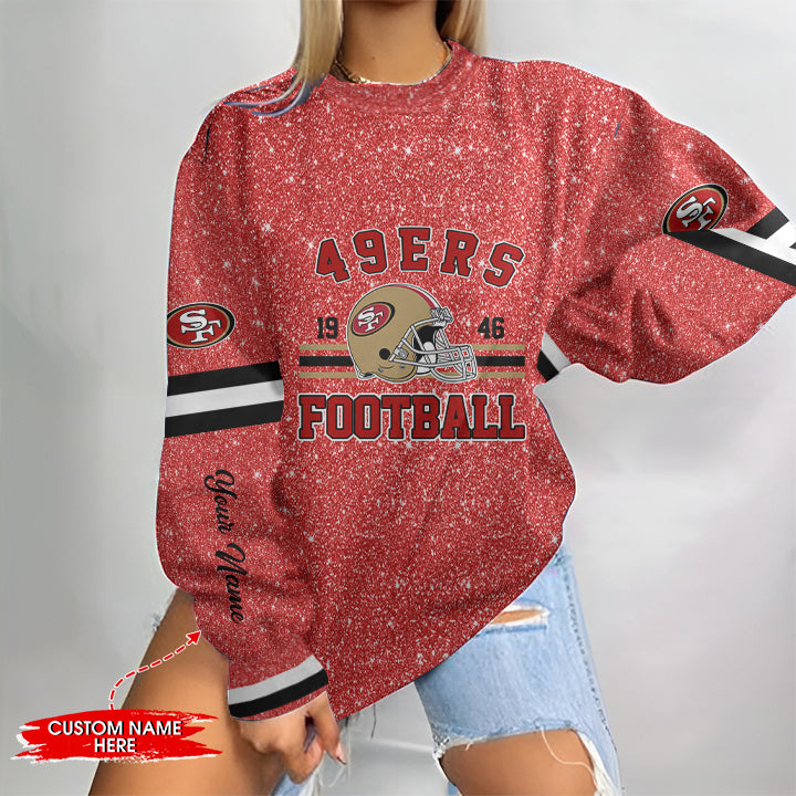 San Francisco 49ers Personalized  Round Neck Sweatshirt BGSW093