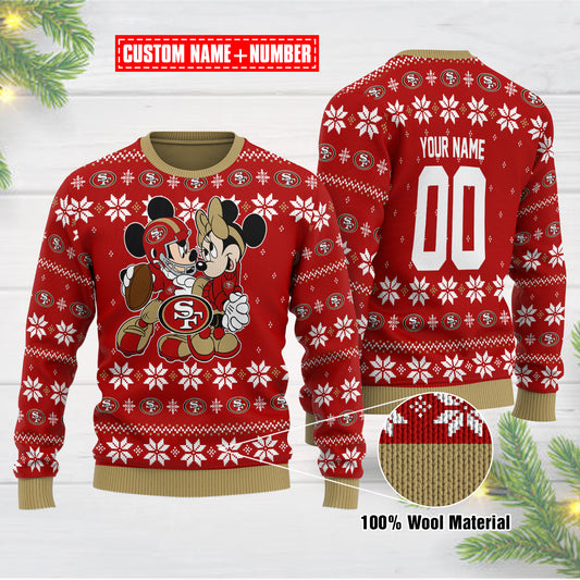 San Francisco 49ers Personalized Woolen Sweater BGSWT144
