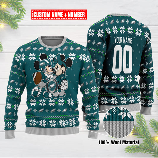 Philadelphia Eagles Personalized Woolen Sweater BGSWT146