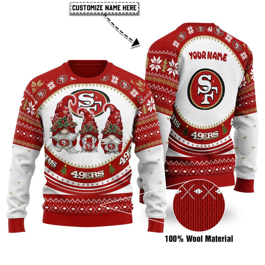 San Francisco 49ers Personalized Christmas Woolen Sweater BGSWT150