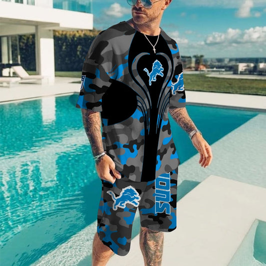 Detroit Lions T-shirt and Shorts BG501
