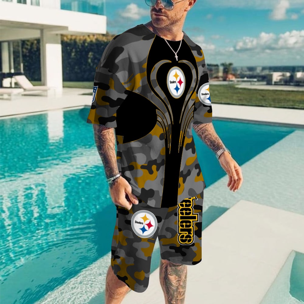 Pittsburgh Steelers T-shirt and Shorts BG502