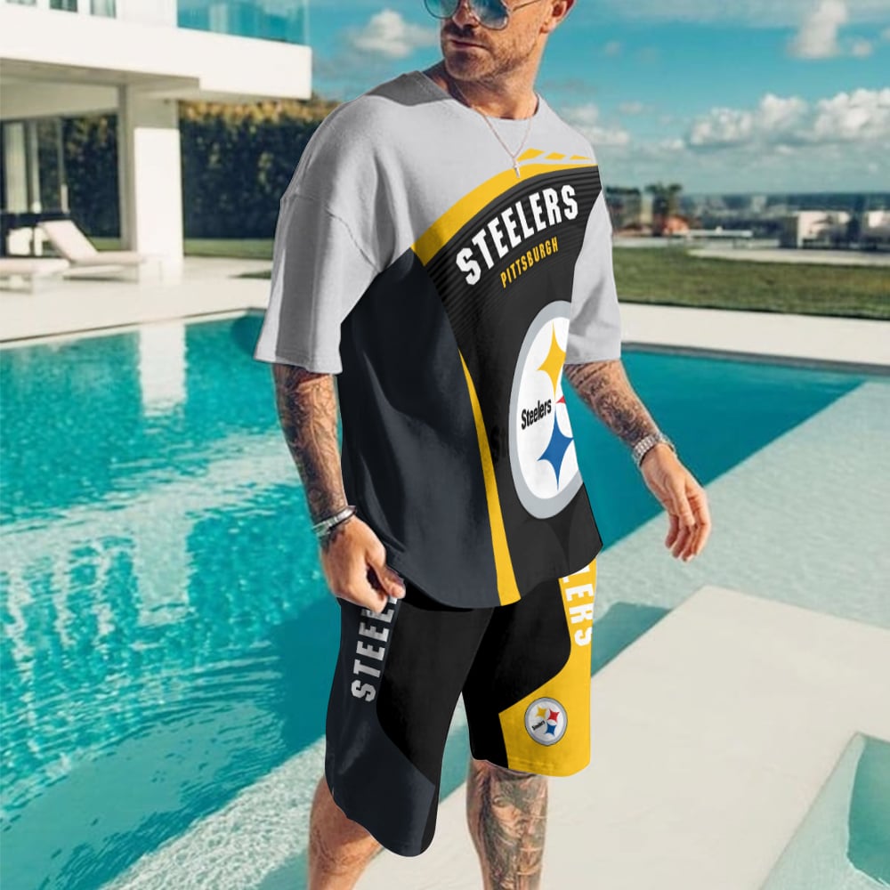Pittsburgh Steelers T-shirt and Shorts BG506