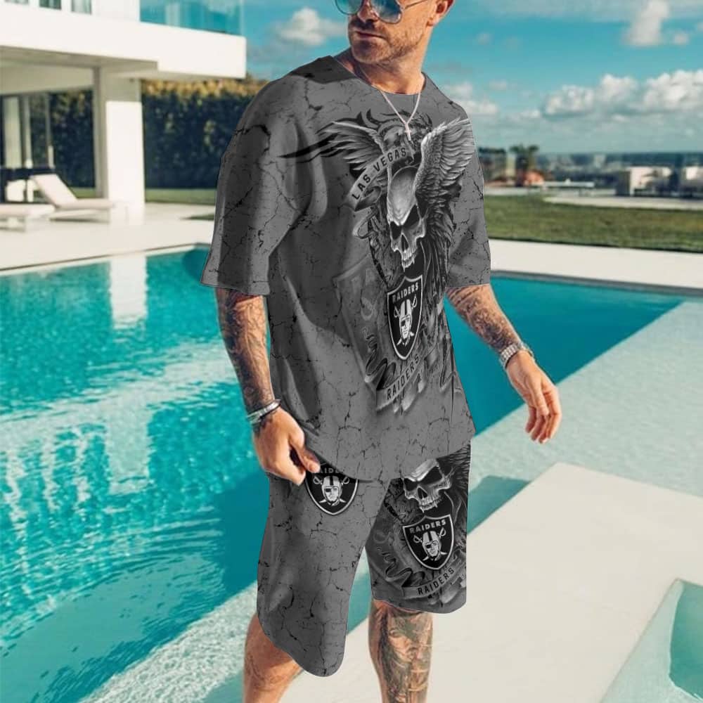 Las Vegas Raiders T-shirt and Shorts BG515
