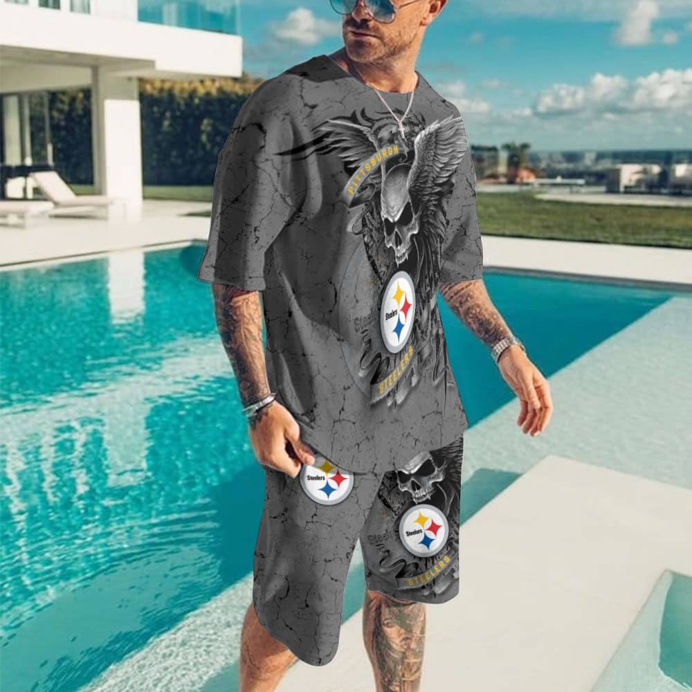 Pittsburgh Steelers T-shirt and Shorts BG516