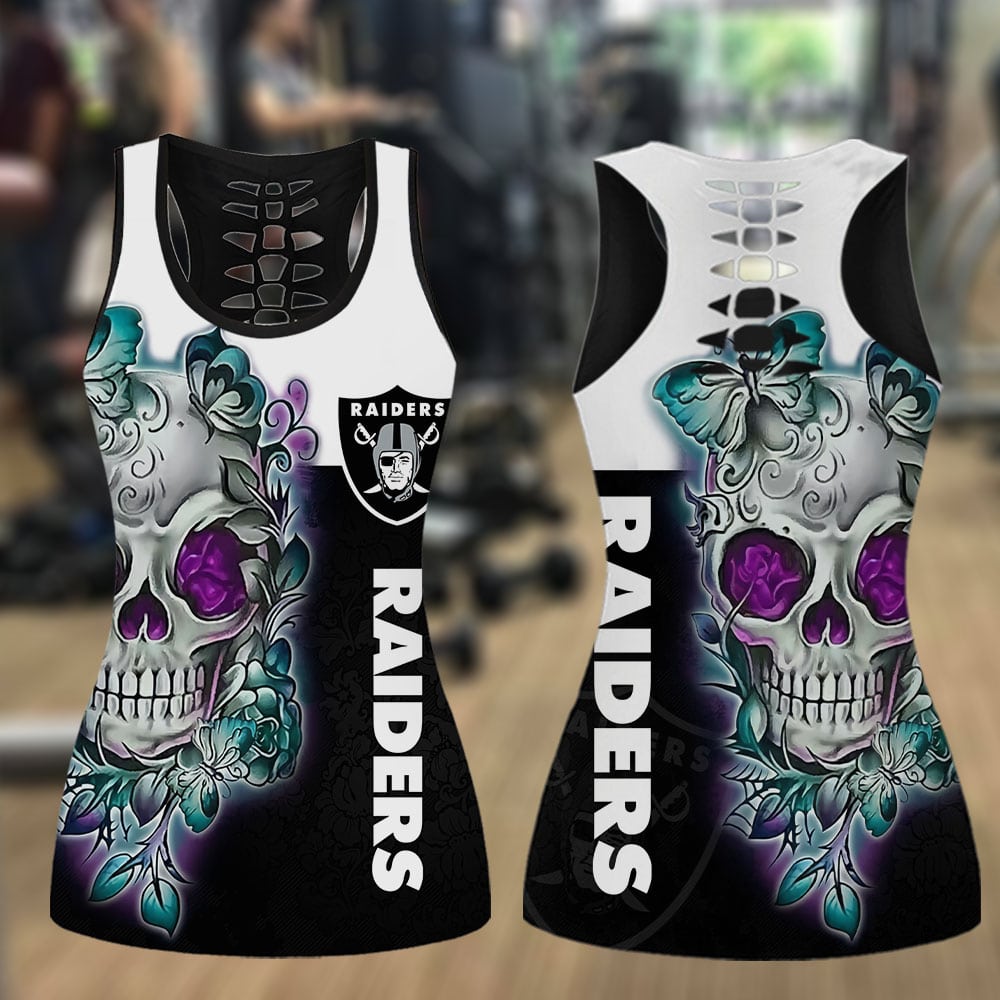 Las Vegas Raiders Leggings And Tank Top BG279