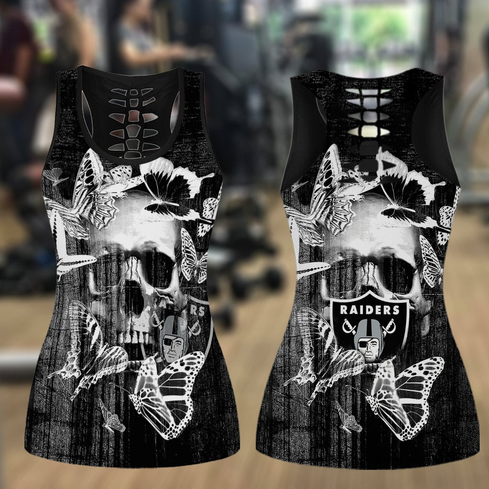 Las Vegas Raiders Leggings And Tank Top BG280