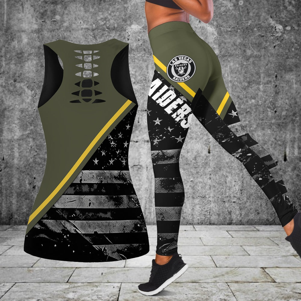 Las Vegas Raiders Combo Tank Top And Leggings BG307