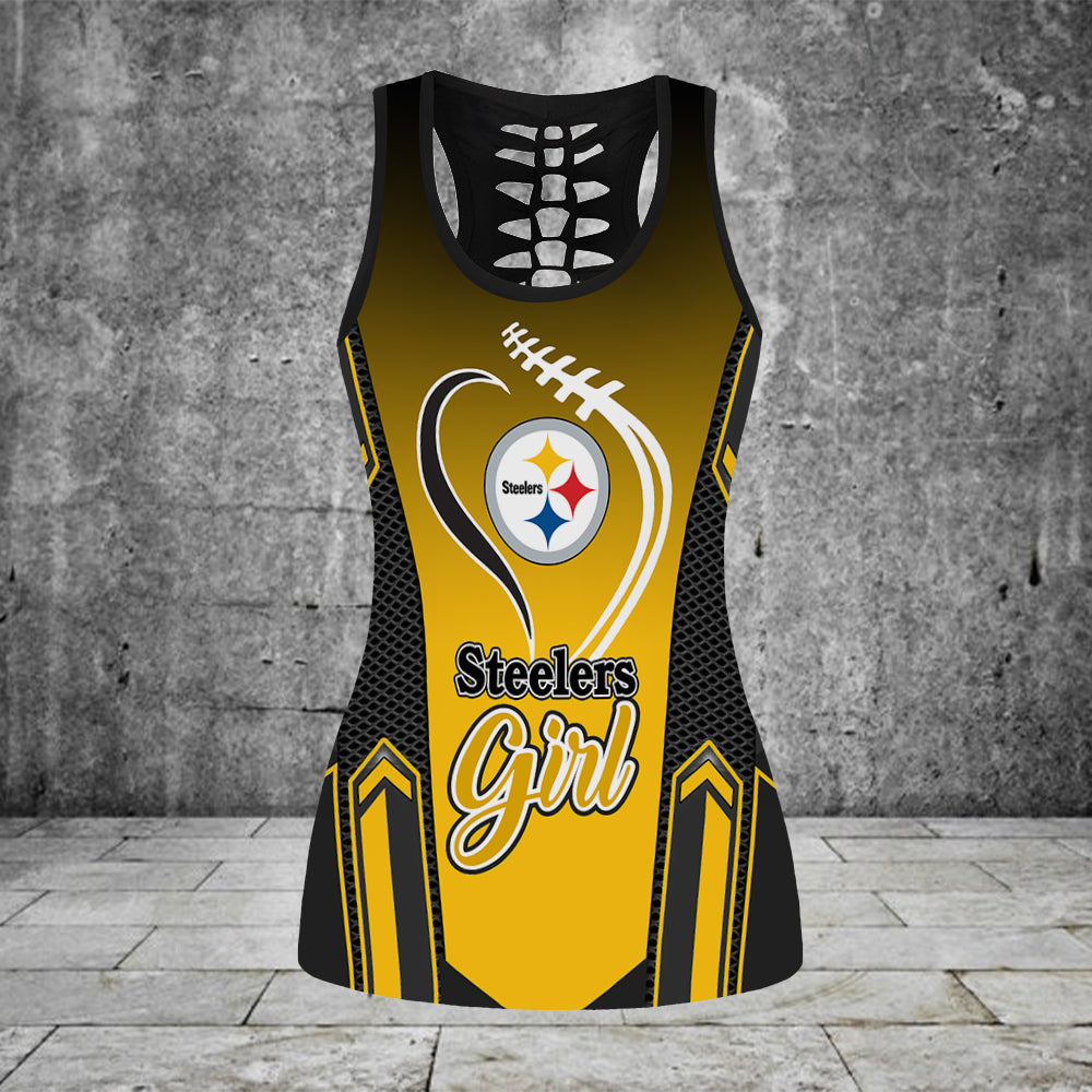 Pittsburgh Steelers Personalized Combo Tank Top And Leggings BGLG360+BGTT360
