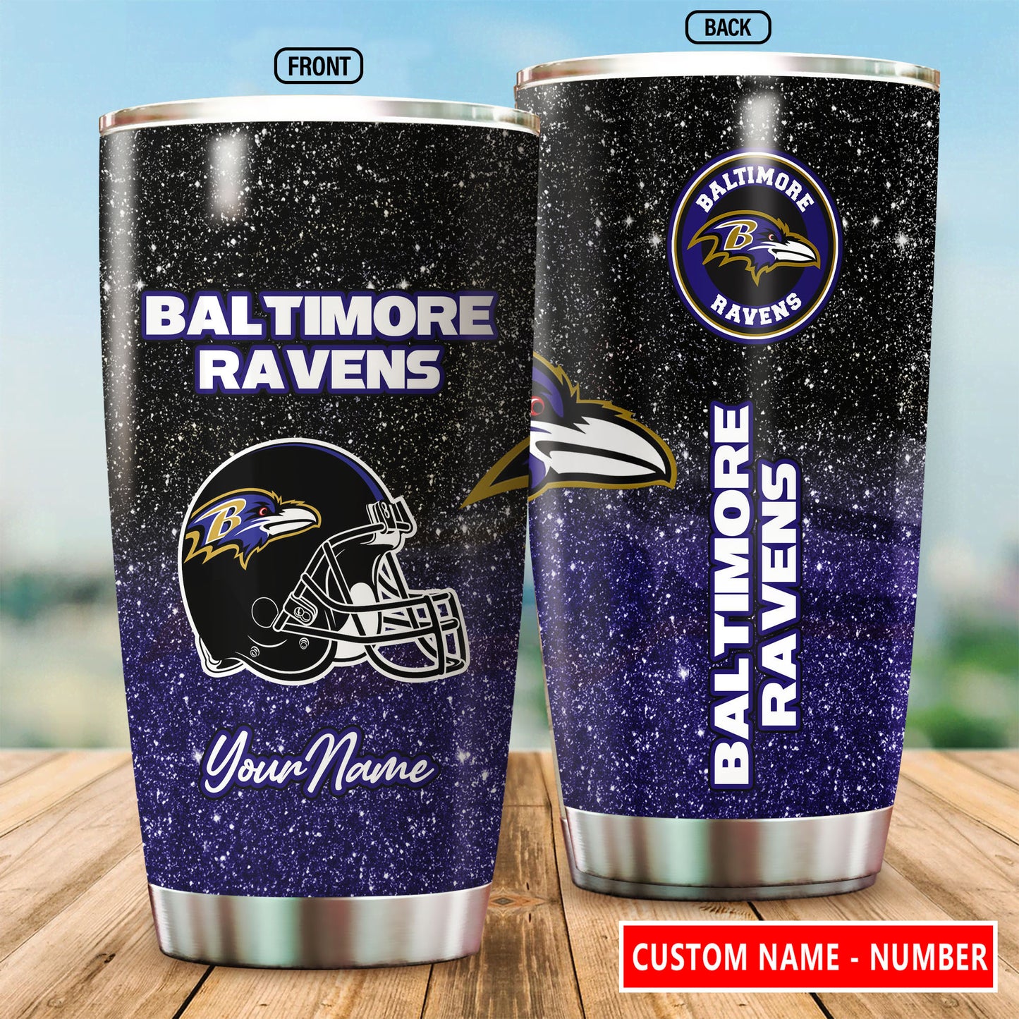 Baltimore Ravens Personalized Tumbler BGTUM667