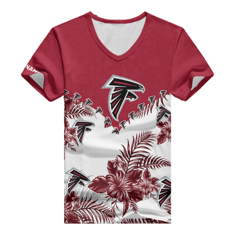 Atlanta Falcons Personalized V-neck Women T-shirt BG605