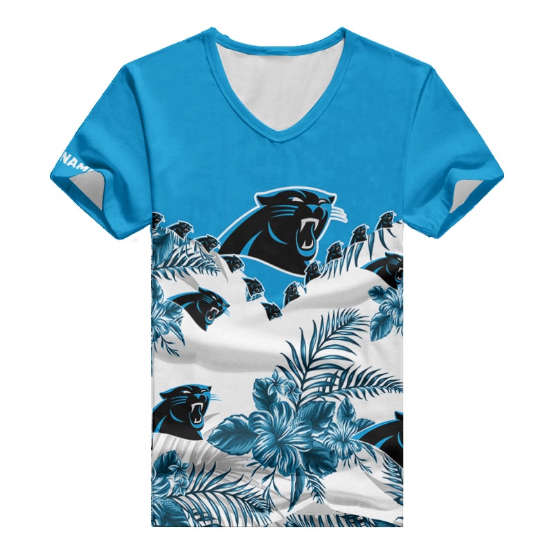 Carolina Panthers Personalized V-neck Women T-shirt BG613