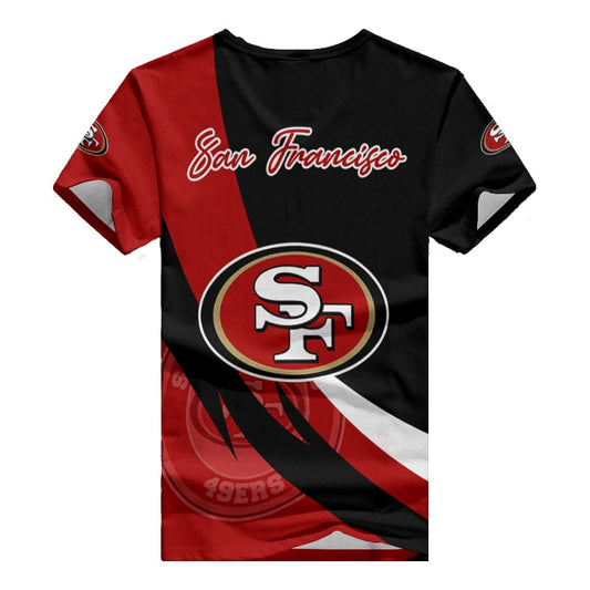 San Francisco 49ers V-neck Women T-shirt BG712