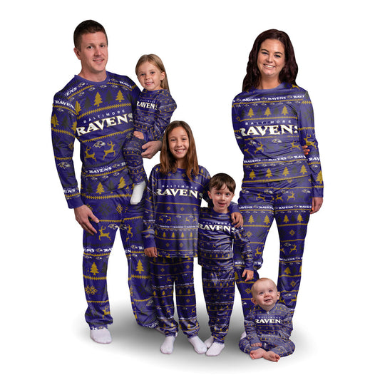 Baltimore Ravens Family Holiday Pajamas AZCPYZAM035