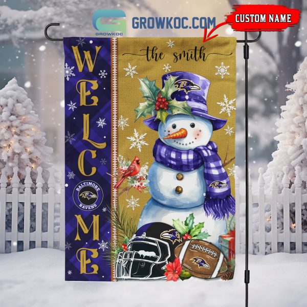 Baltimore Ravens Christmas Personalized Flag BGFLAG522