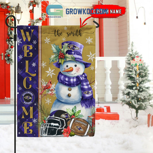 Baltimore Ravens Christmas Personalized Flag BGFLAG522
