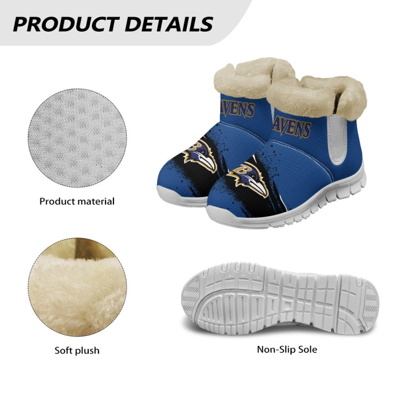 Baltimore Ravens Comfy Winter Snow Boots AZDDWSB000083