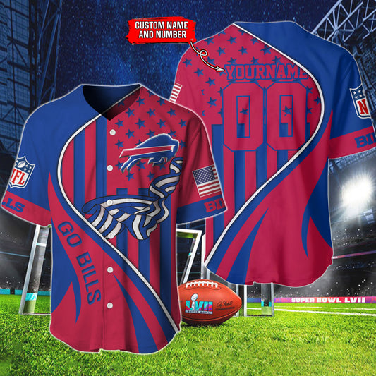Buffalo Bills Personalized Baseball Jersey BG862