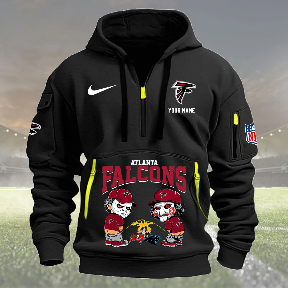 Atlanta Falcons Personalized Quarter Zip Hoodie New Collection AZBTQZH000279