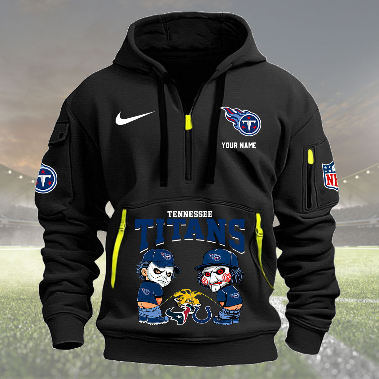 Tennessee Titans Personalized Quarter Zip Hoodie New Collection AZBTQZH000274