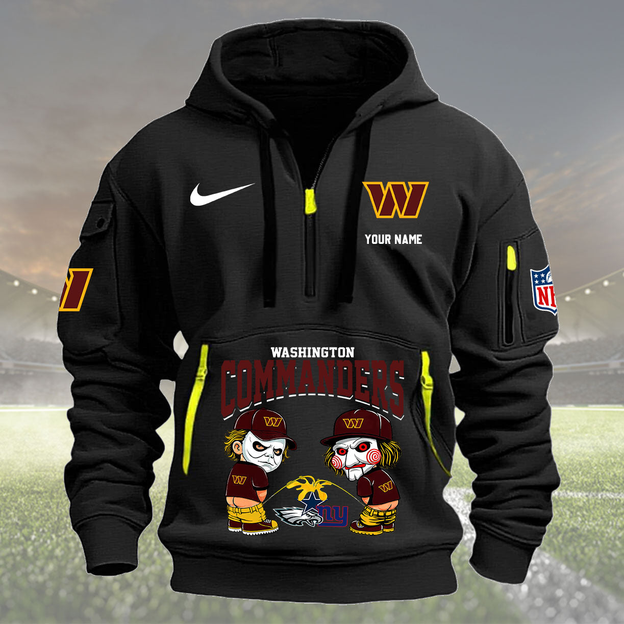 Washington Commanders Personalized Quarter Zip Hoodie New Collection AZBTQZH000273