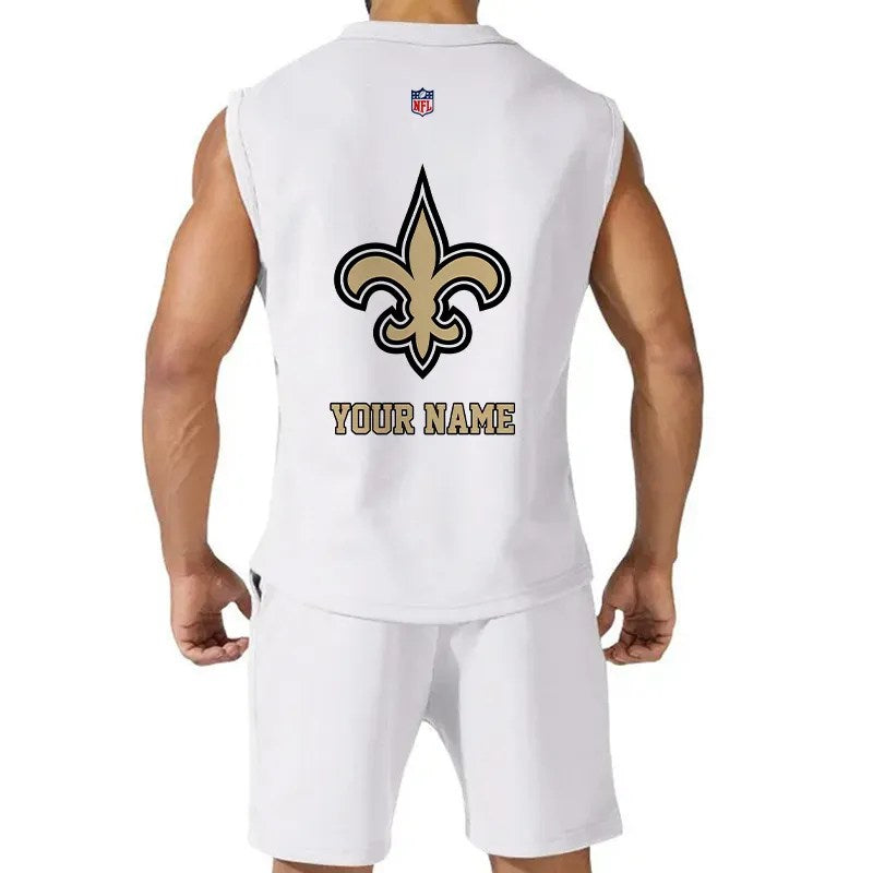 New Orleans Saints Combo Men Jersey Tank Top and Shorts AZICOTATTMS00030