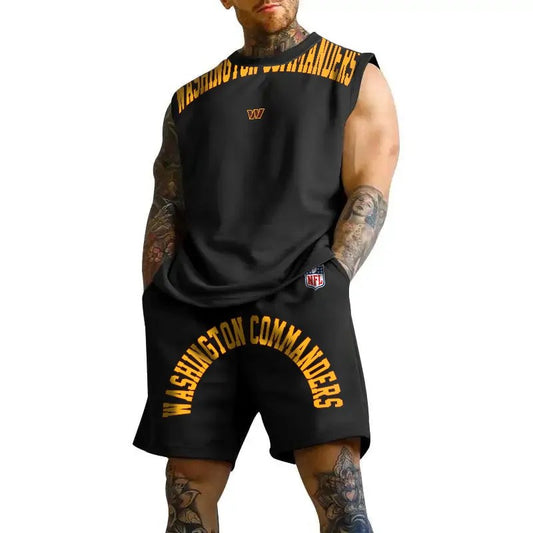 Washington Commanders Combo Men Jersey Tank Top and Shorts AZICOTATTMS00021