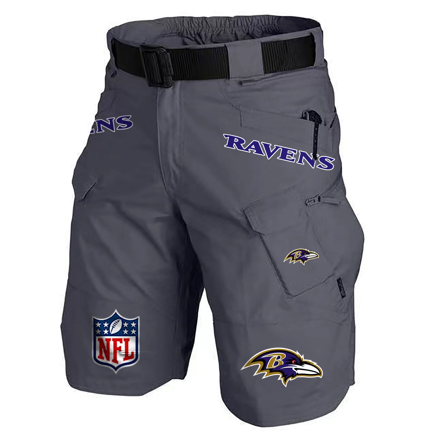 Baltimore Ravens Limited Edition Front Pockets Men Shorts (Belt Not Included) AZBTFPMS000205
