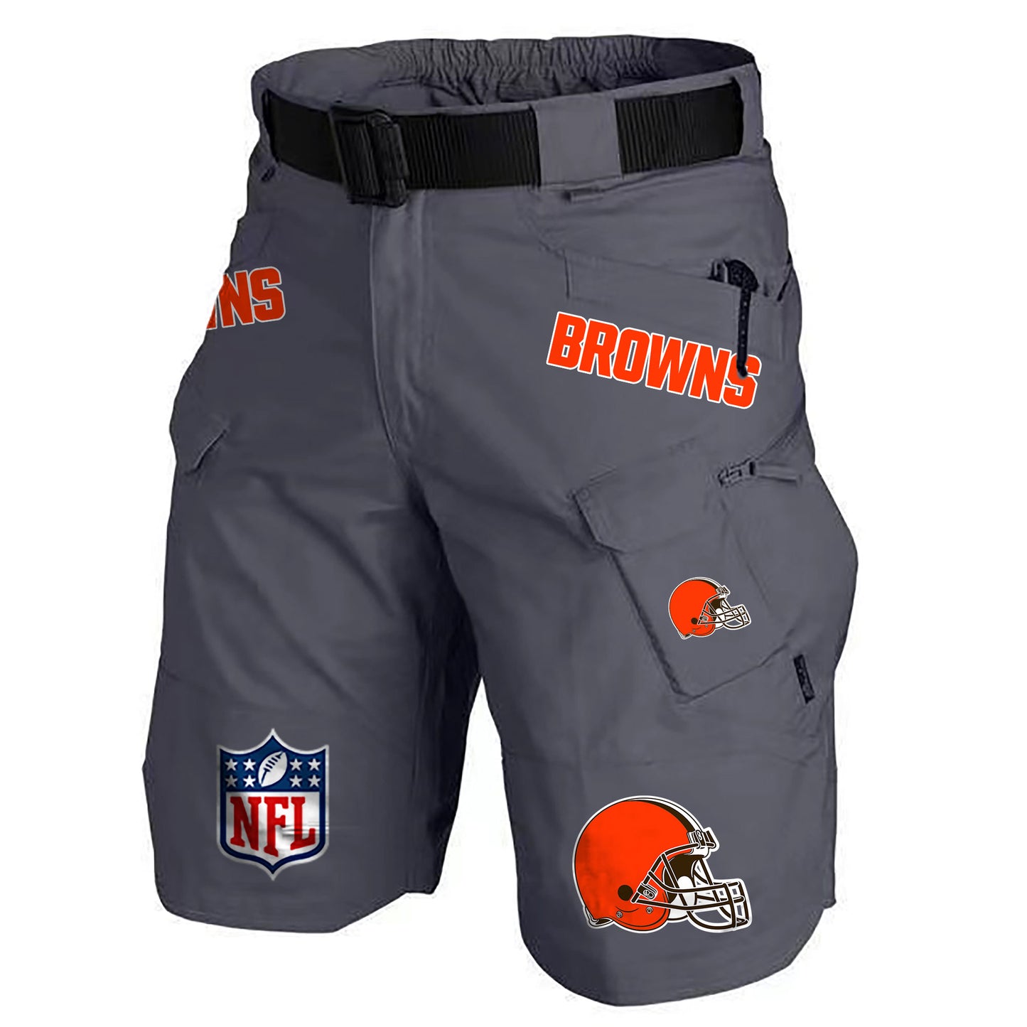 Cleveland Browns Limited Edition Front Pockets Men Shorts (Belt Not Included) AZBTFPMS000210