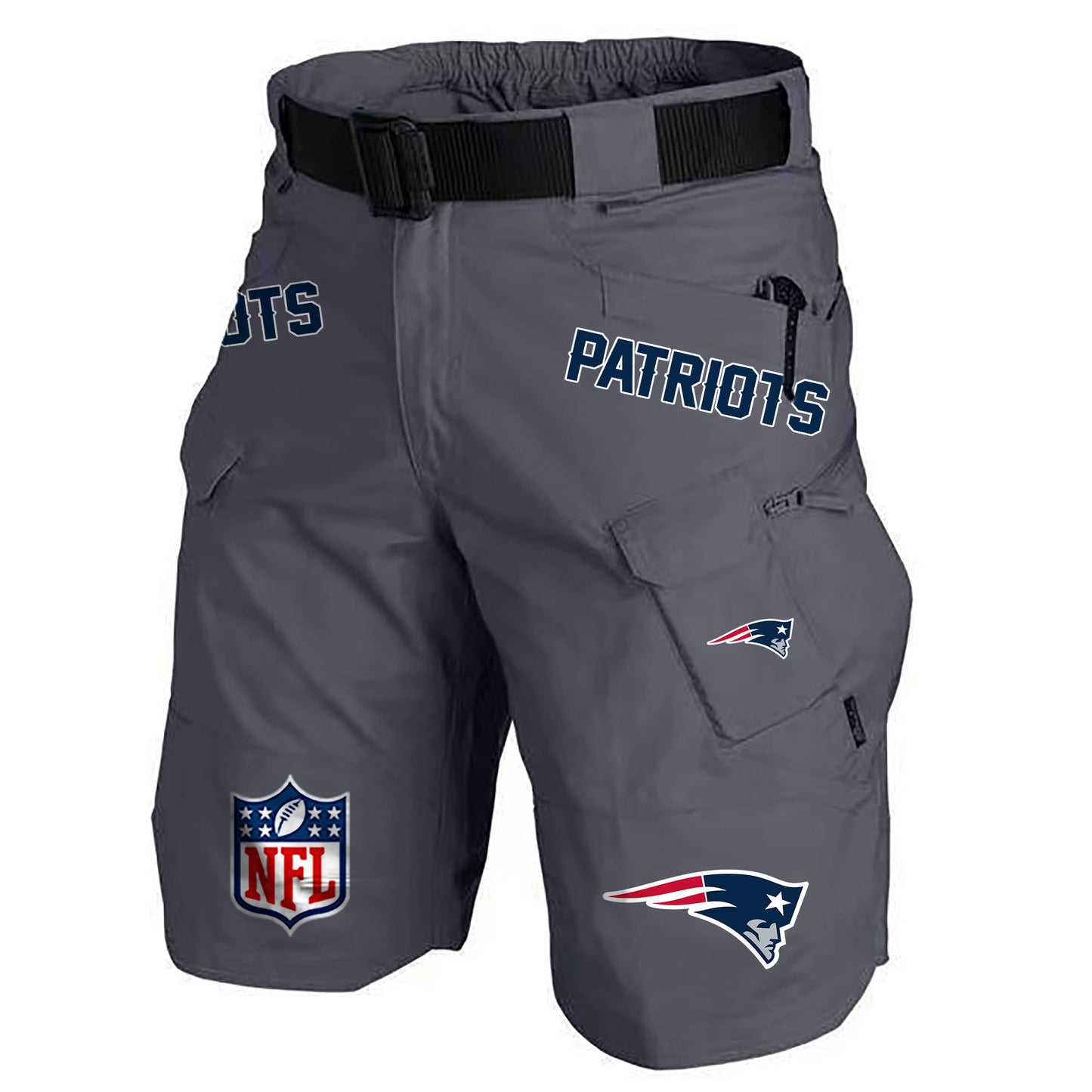 New England Patriots Limited Edition Front Pockets Men Shorts (Belt Not Included) AZBTFPMS000201