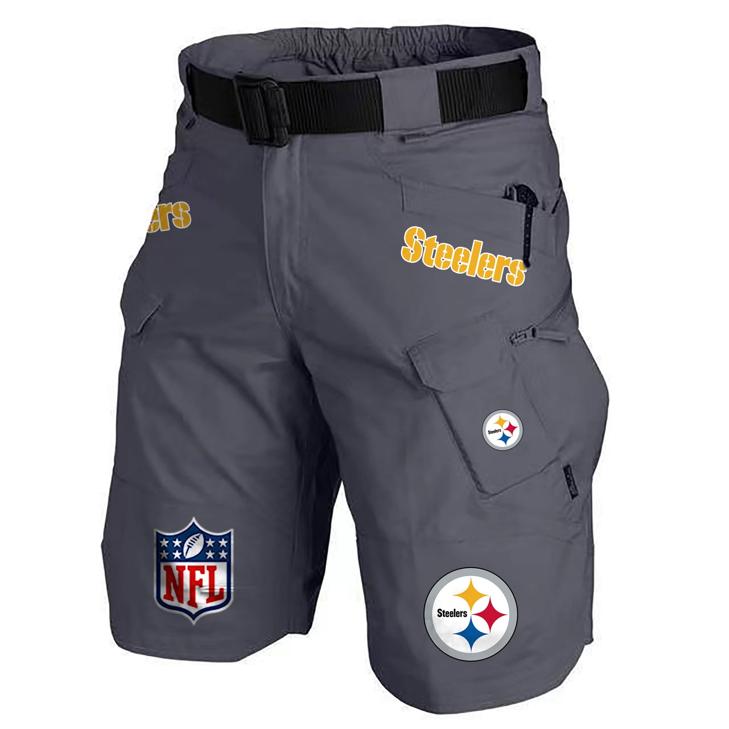 Pittsburgh Steelers Limited Edition Front Pockets Men Shorts (Belt Not Included) AZBTFPMS000217