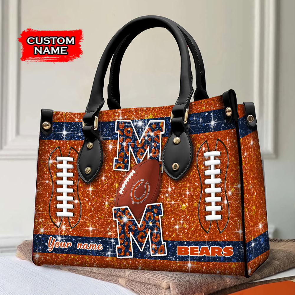 Chicago Bears Personalized Leather Hand Bag BBLTHB573
