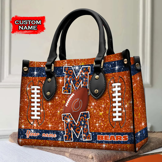 Chicago Bears Personalized Leather Hand Bag BBLTHB573