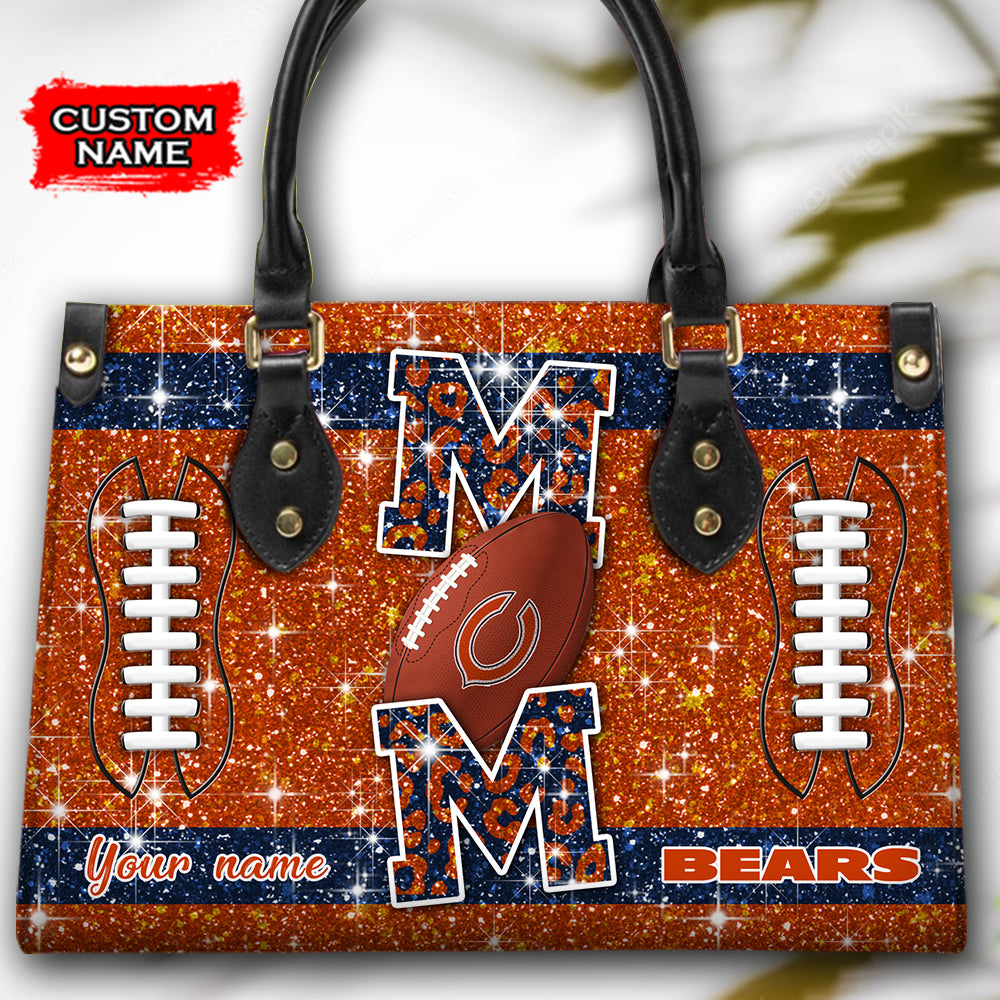 Chicago Bears Personalized Leather Hand Bag BBLTHB573