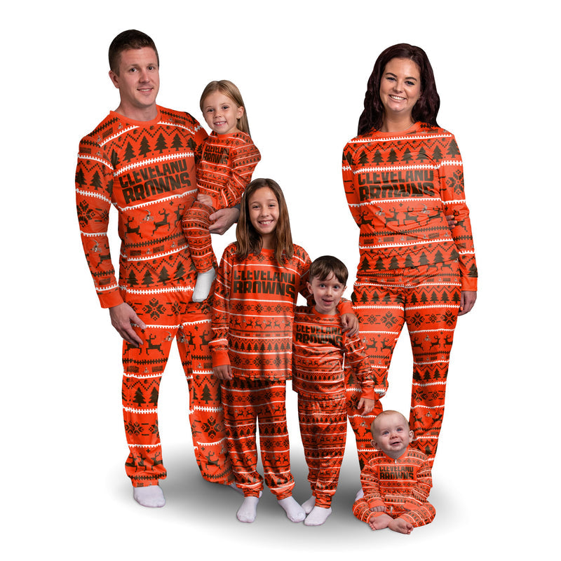 Cleveland Browns Family Holiday Pajamas AZCPYZAM040
