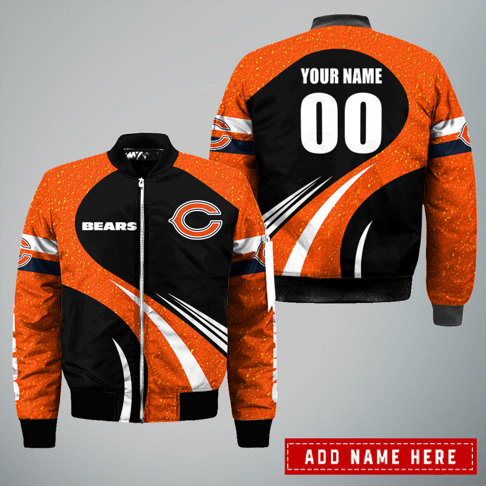 Chicago Bears Personalized Thick Bomber Jacket CSBBT209