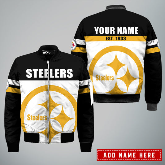 Pittsburgh Steelers Personalized Thick Bomber Jacket CSBBT216