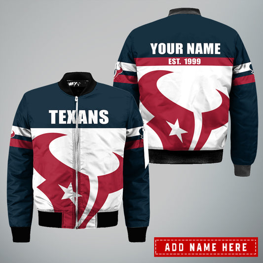 Houston Texans Personalized Thick Bomber Jacket CSBBT217