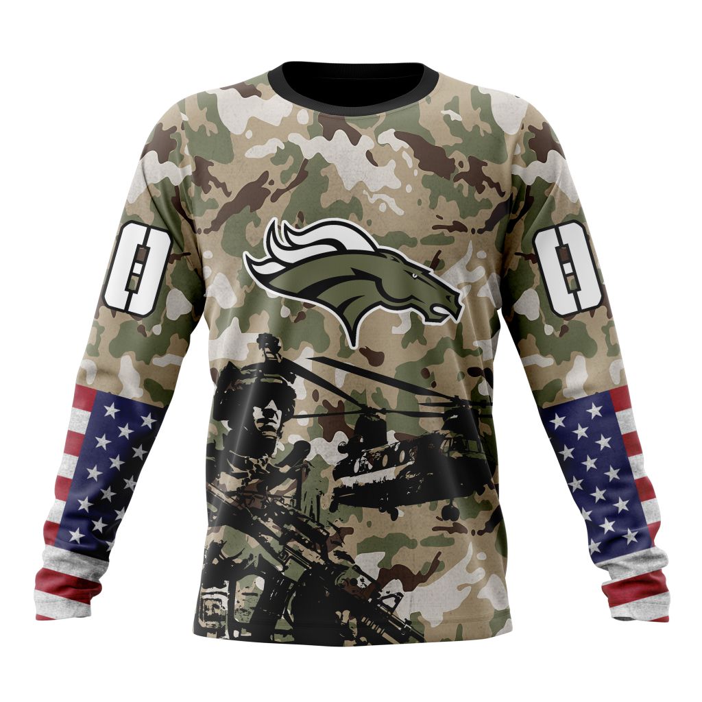 Denver Broncos All Over Printed T-shirt Sweatshirt Hoodie AZCHD673